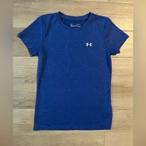 Under Armor HeatGear Shirt Blue Loose Size Small